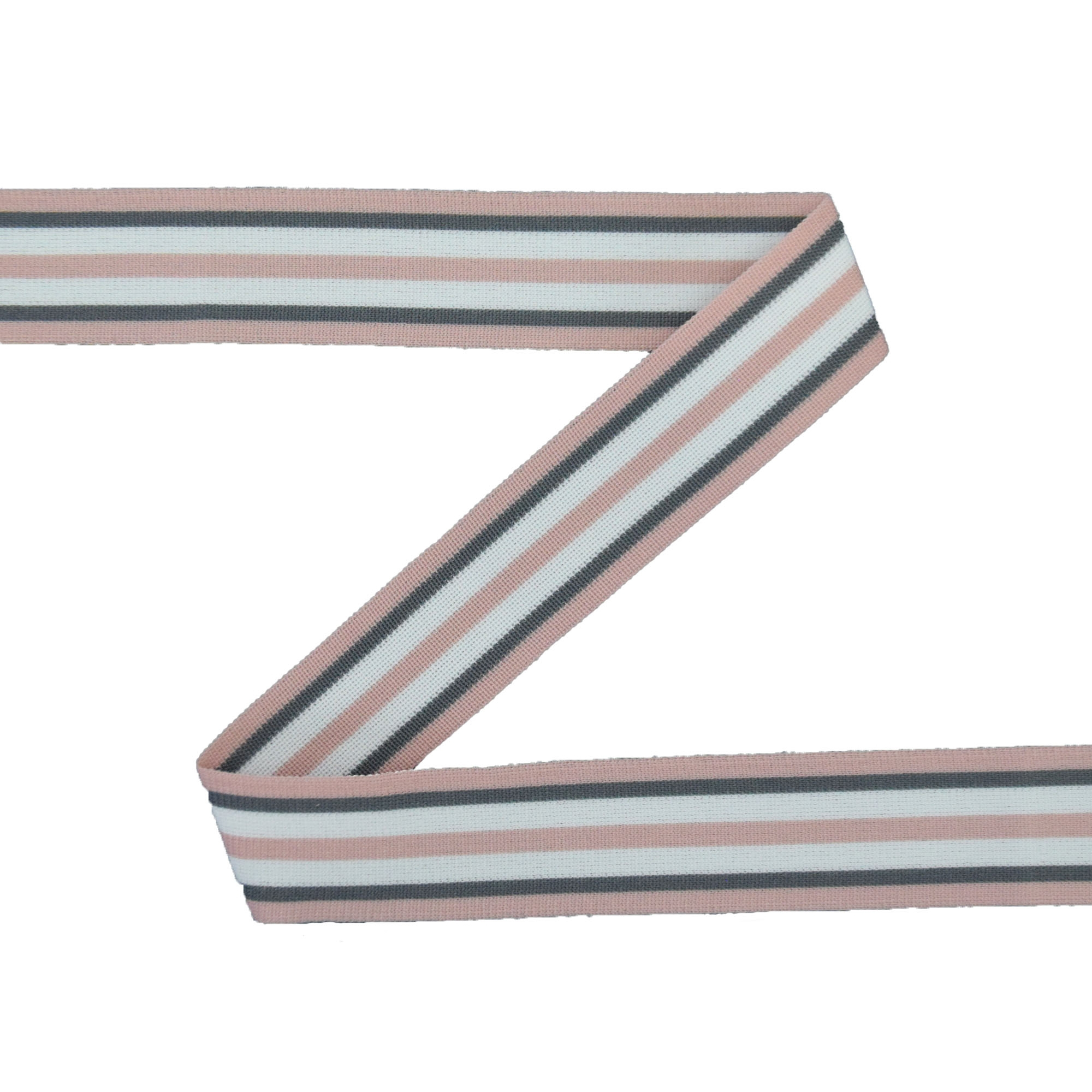Zierband Stripes 25 mm, altrosa