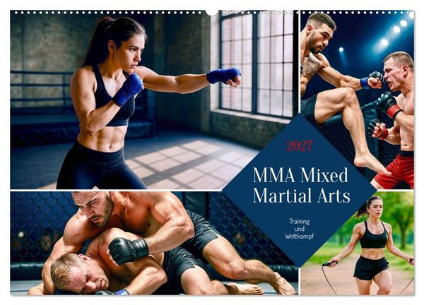 MMA Mixed Martial Arts (Wandkalender 2027 DIN A2 quer), CALVENDO Monatskalender