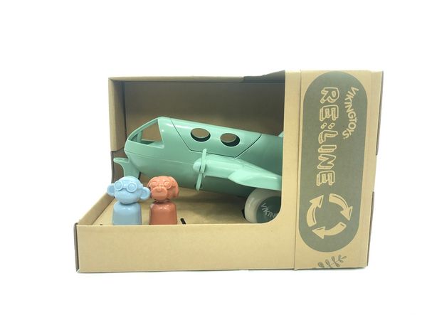 Jumbo-Flugzeug mit 2 Figuren