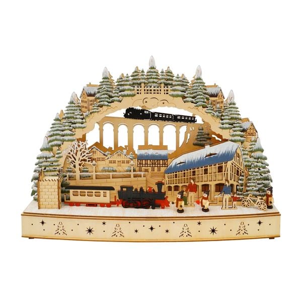 HTI-Living LED Schwibbogen Eisenbahn Viadukt