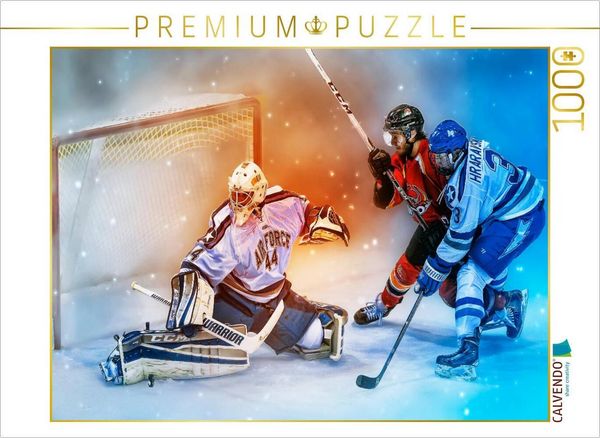 CALVENDO Puzzle Ein Motiv aus dem Kalender Eishockey - Fight 1000 Teile Lege-Größe 64x48cm Foto-Puzzle für glückliche Stunden