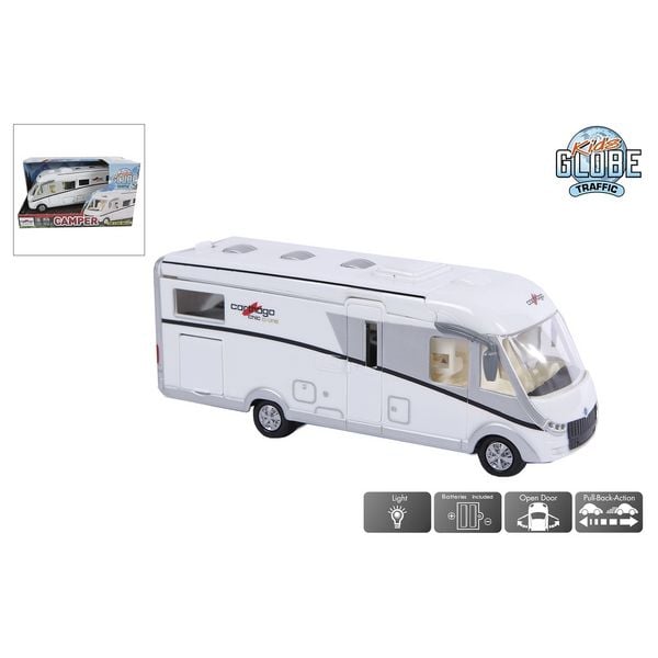 Die Cast Modellauto cathago Camper weiß 16cm Pull Back