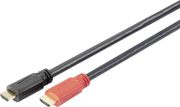 Digitus HDMI Anschlusskabel HDMI-A Stecker, HDMI-A Stecker 10.00 m Schwarz AK-330105-100-S vergoldete Steckkontakte HDMI-Kabel