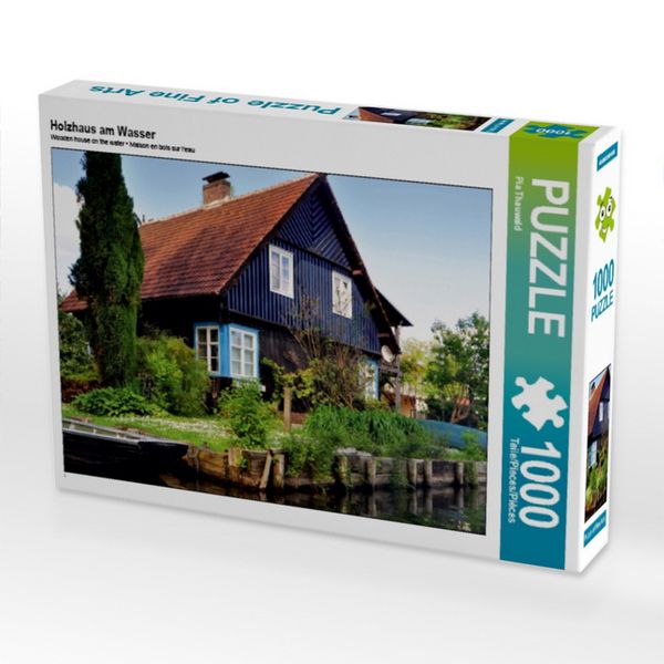 CALVENDO Puzzle Holzhaus am Wasser 1000 Teile Puzzle quer 1000 Teile Lege-Größe 64 × 48 cm Foto-Puzzle für glückliche Stunden