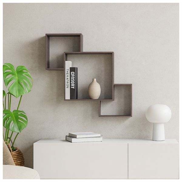 HTI-Living Wandregal Viola Braun MDF Wandregal Viola Braun MDF