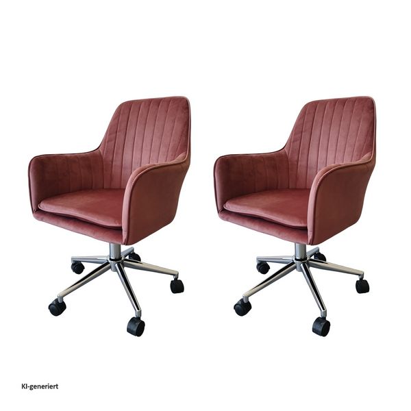 HTI-Living HTI-Living Drehstuhl 2er Set Ashley Mauve HTI-Living Drehstuhl 2er Set Ashley Mauve