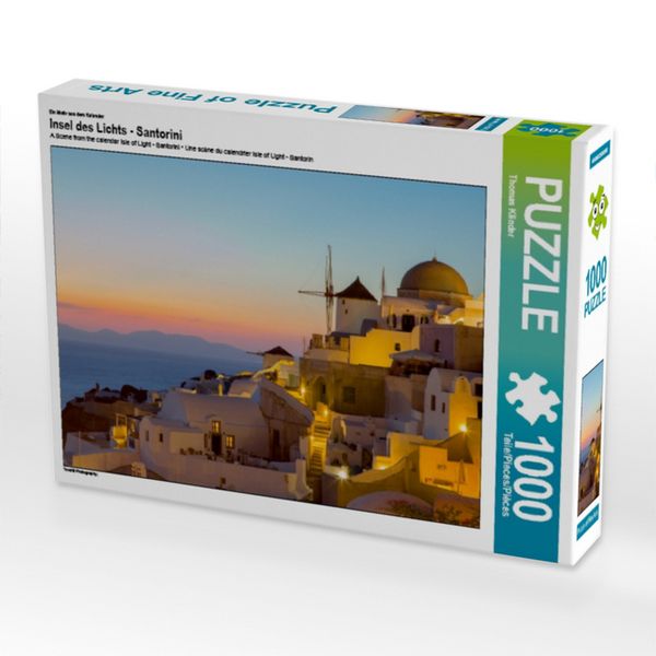 CALVENDO Puzzle Ein Motiv aus dem Kalender Insel des Lichts - Santorini 1000 Teile Lege-Größe 64x48cm Foto-Puzzle für glückliche Stunden