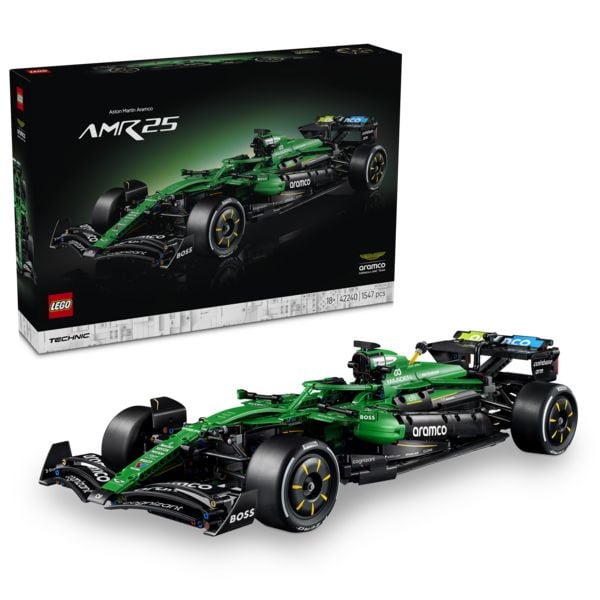 LEGO Technic 42240 Aston Martin Aramco AMR25 Rennwagen, F1 Modellauto