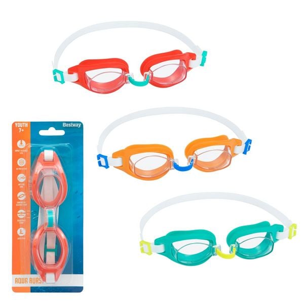 Bestway Schwimmbrille Wave Crest rot gelb grün 3fach sortiert