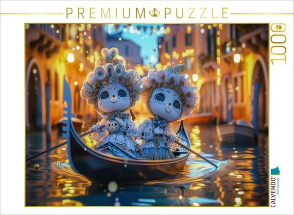 CALVENDO Puzzle Karneval in Venedig 1000 Teile Lege-Größe 64x48cm Foto-Puzzle für glückliche Stunden