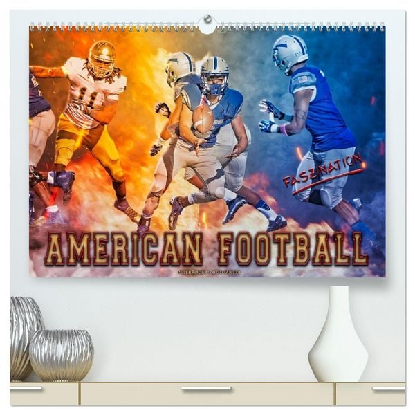 Faszination American Football (hochwertiger Premium Wandkalender 2026 DIN A2 quer), Kunstdruck in Hochglanz