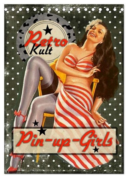 Retro Kult Pin-up-Girls (Tischkalender 2026 DIN A5 hoch), CALVENDO Monatskalender