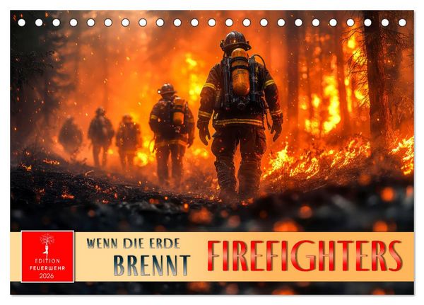 Firefighters - wenn die Erde brennt (Tischkalender 2026 DIN A5 quer), CALVENDO Monatskalender