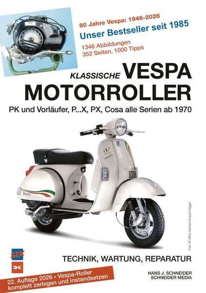 Klassische Vespa Motorroller