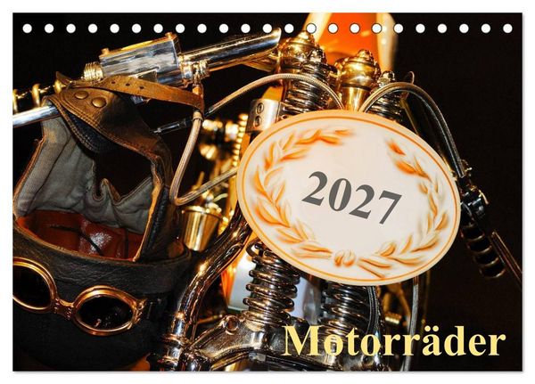 Motorräder (Tischkalender 2027 DIN A5 quer), CALVENDO Monatskalender