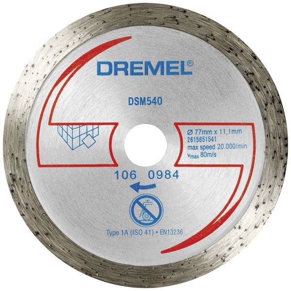 Dremel DSM540 2615S540JB Diamanttrennscheibe 77 mm 1 St. Fliesen, Ziegel, Marmor, Porzellan, Keramik