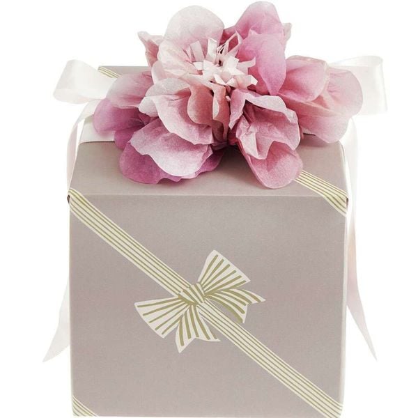 Geschenkpapier Schleifen, Streifen, Rosa