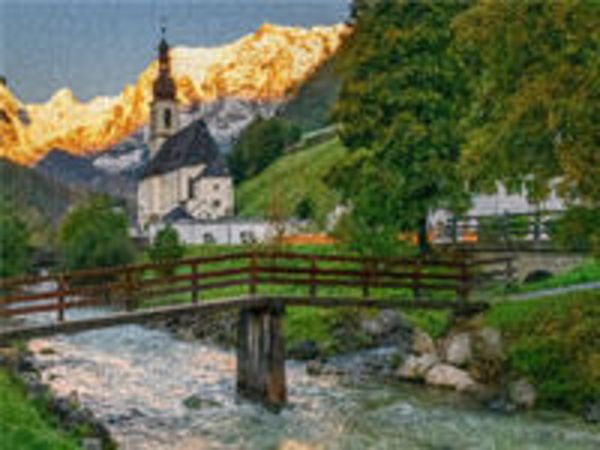 CALVENDO Puzzle Der Malerwinkel mit glühenden Bergen 2000 Teile Puzzle quer 2000 Teile Lege-Größe 90 × 67 cm Foto-Puzzle für glückliche Stunden