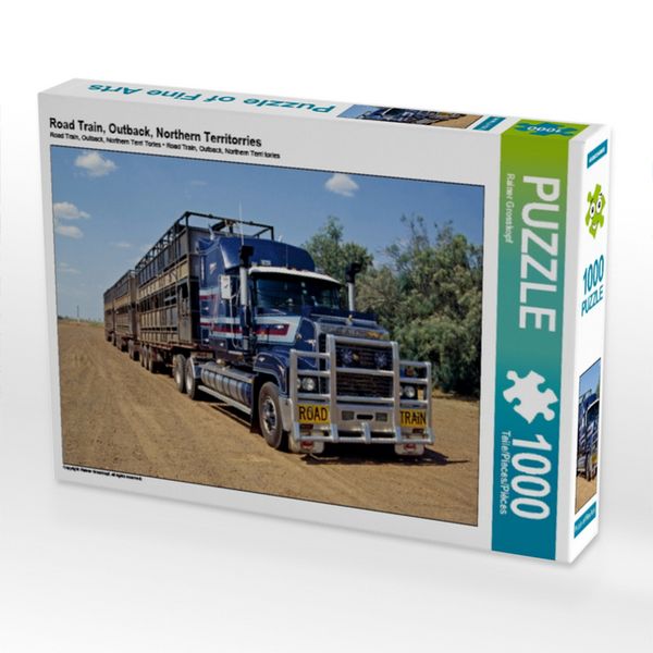 CALVENDO Puzzle Road Train, Outback, Northern Territorries 1000 Teile Lege-Größe 64x48cm Foto-Puzzle für glückliche Stunden