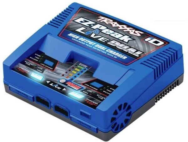 Traxxas EZ-Peak Live Dual Modellbau-Ladegerät 26 A LiPo, NiMH Minus-Delta-U Abschaltung, Akkuerkennung, Temperaturüberwachung