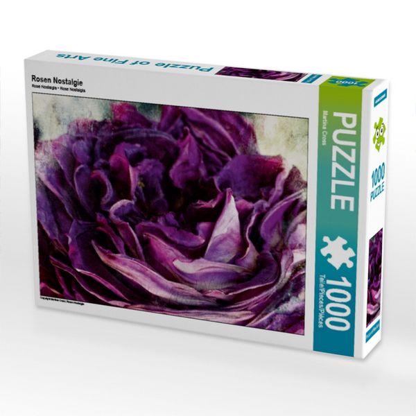 CALVENDO Puzzle Rosen Nostalgie 1000 Teile Lege-Größe 64x48cm Foto-Puzzle für glückliche Stunden
