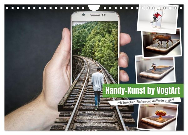 Handy-Kunst by VogtArt (Wandkalender 2025 DIN A4 quer), CALVENDO Monatskalender
