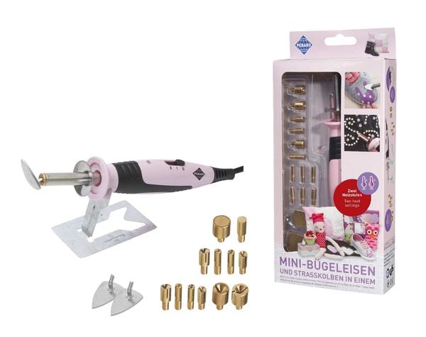 PEBARO 0211 - Mini-Bügeleisen und Strasskolben in Einem