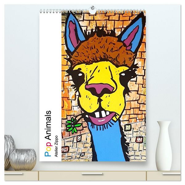 Pop Art Animals - Atelier Zippo (hochwertiger Premium Wandkalender 2026 DIN A2 hoch), Kunstdruck in Hochglanz