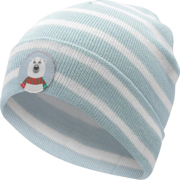 GRUSS & CO Zaubermütze für Kinder, in Mützen-Form gepresst, mit Motivdruck 'Winter Eisbär', Einheitsgröße für Kinder von 3-7 Jahren