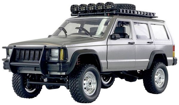 Amewi JC-X12 Scale Silber Brushed 1:12 RC Modellauto Elektro Geländewagen Allradantrieb (4WD) RtR 2,4 GHz Inkl. Akku und Ladegerät