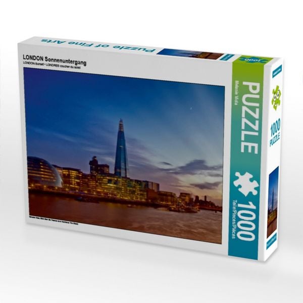 CALVENDO Puzzle LONDON Sonnenuntergang 1000 Teile Puzzle quer 1000 Teile Lege-Größe 64 × 48 cm Foto-Puzzle für glückliche Stunden