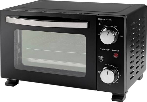 Bestron AOV10 Mini-Backofen Grillfunktion, Kontrollleuchte, Timerfunktion 10l