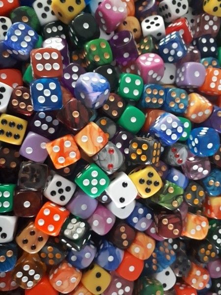 Pegasus DIC70805 - Würfelset D6 Augen Mix-Set (50)