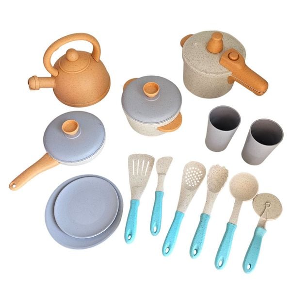 alldoro - Koch- und Geschirrset für Kinderküche