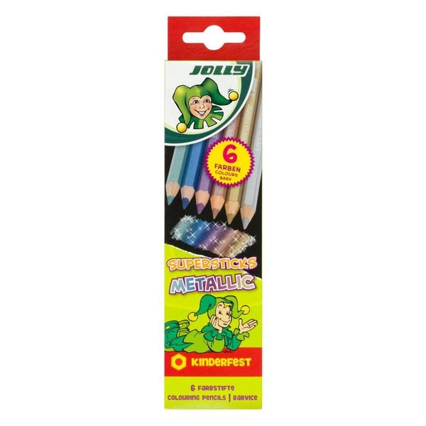 JOLLY Buntstifte Supersticks kinderfest Metallic, 6er Set