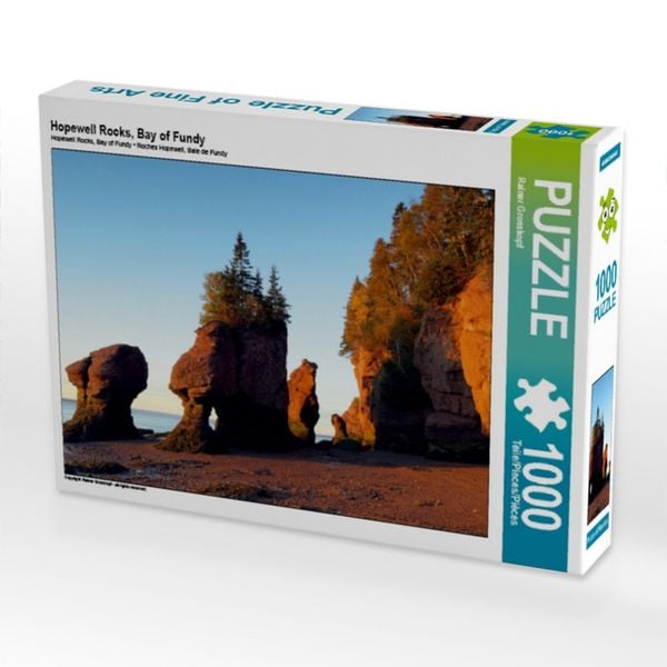 CALVENDO Puzzle Hopewell Rocks, Bay of Fundy 1000 Teile Lege-Größe 64x48cm Foto-Puzzle für glückliche Stunden