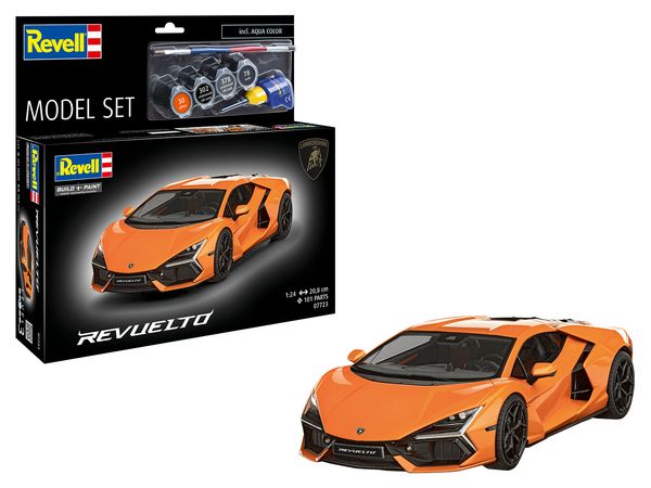 Model Set Lamborghini Revuelto, Revell Modellbausatz mit Basiszubehör