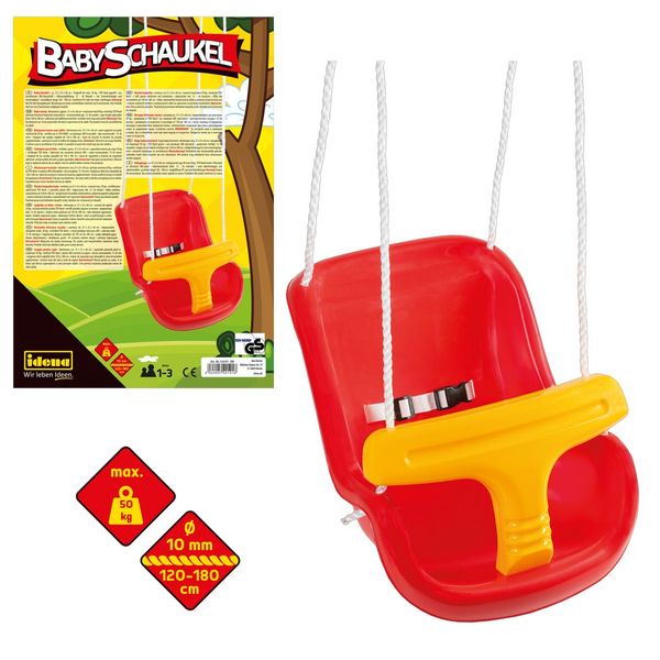 Idena Babyschaukel rot 37x33x46cm TÜV und GS geprüft