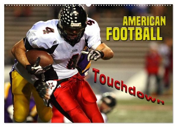 American Football - Touchdown (Wandkalender 2025 DIN A2 quer), CALVENDO Monatskalender