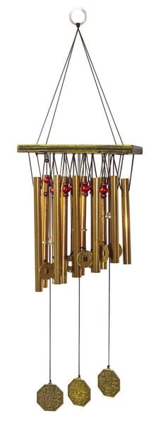 Klangspiel 'Pakua mit 10 Aluminium Röhren und Münzen'