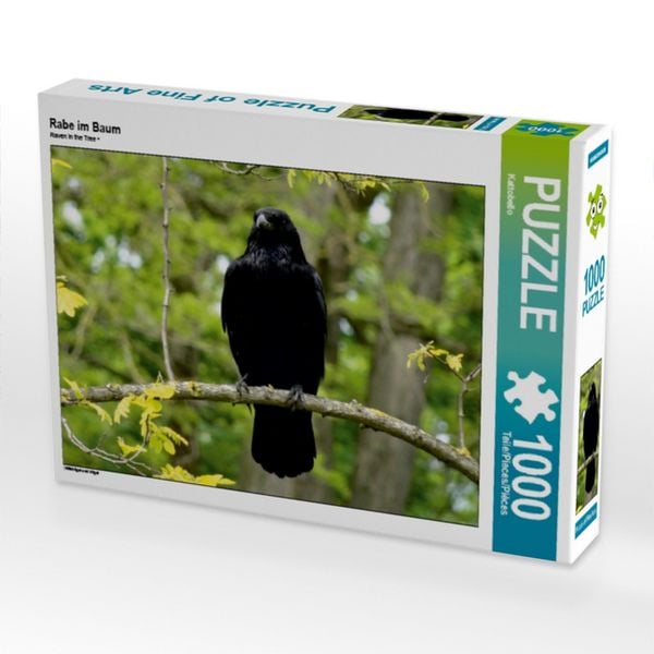 CALVENDO Puzzle Rabe im Baum 1000 Teile Lege-Größe 64x48cm Foto-Puzzle für glückliche Stunden