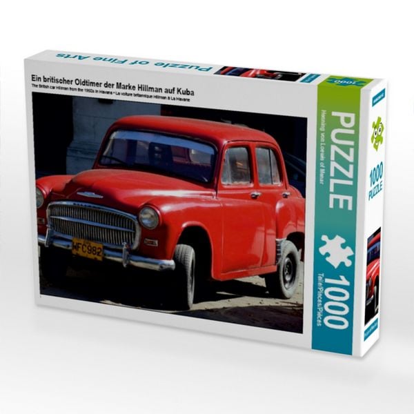 CALVENDO Puzzle Ein britischer Oldtimer der Marke Hillman auf Kuba 1000 Teile Puzzle quer 1000 Teile Lege-Größe 64 × 48 cm Foto-Puzzle für glückliche Stunden