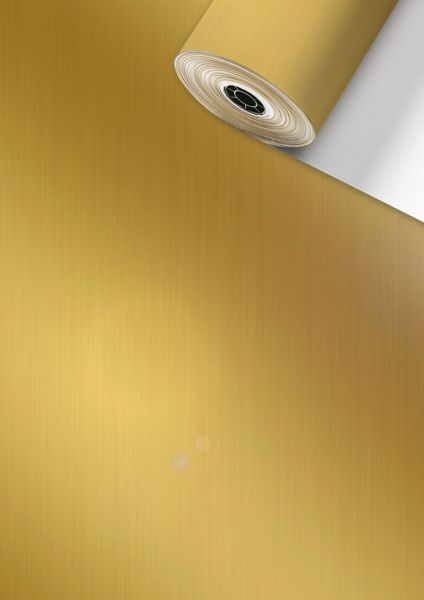 Geschenkpapier Uni Streifen gold (Rolle, 50 cm)