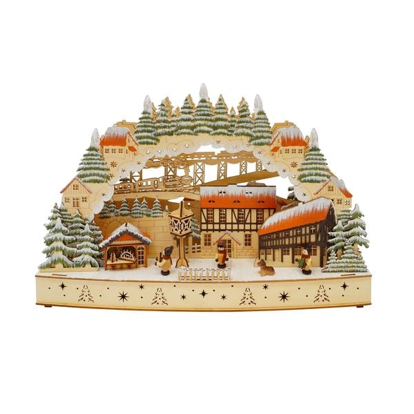 HTI-Living LED Schwibbogen Fachwerkhäuser