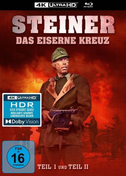 Steiner - Das Eiserne Kreuz - Teil 1+2 - 4-Disc Limited Edition Mediabook (4K Ultra HD / 2 Blu-rays / Bonus-Blu-ray)