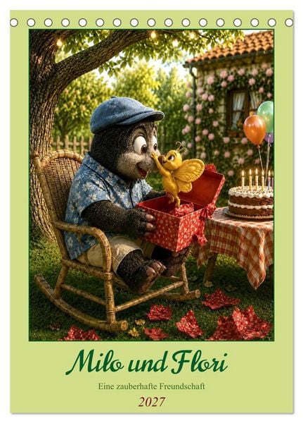Milo und Flori (Tischkalender 2027 DIN A5 hoch), CALVENDO Monatskalender