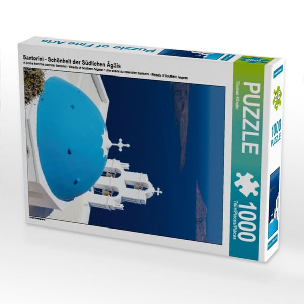 CALVENDO Puzzle Santorini - Schönheit der Südlichen Ägäis 1000 Teile Puzzle hoch 1000 Teile Lege-Größe 64 × 48 cm Foto-Puzzle für glückliche Stunden