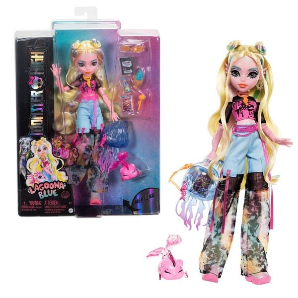 Monster High Lagoona Blue Modepuppe mit Haustier Neptuna und Accessoires