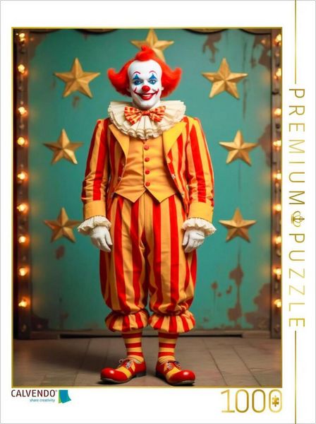 CALVENDO Puzzle Der Clown mit buntem Kostüm 1000 Teile Lege-Größe 64x48cm Foto-Puzzle für glückliche Stunden