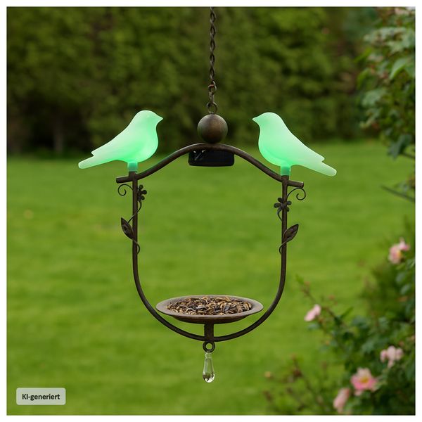 HTI-Living Vogelfutterstation mit LED Beleuchtung Vogelfutterstation mit LED Beleuchtung